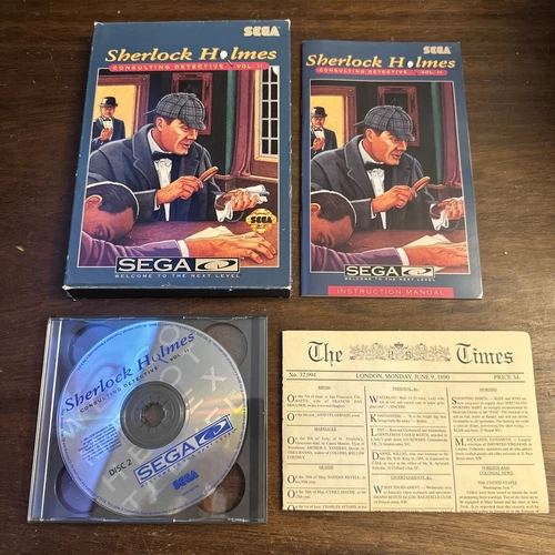 Sherlock Holmes: Consulting Detective Vol. II (Sega CD) Complete CIB - Authentic
