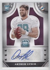 2014 Crown Royale Rookie Signatures Purple Plaid 1/10 Arthur Lynch Auto 0u7