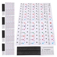 5 Pcs Piano Stickers Removable Note for Keyboard Beginners Letter