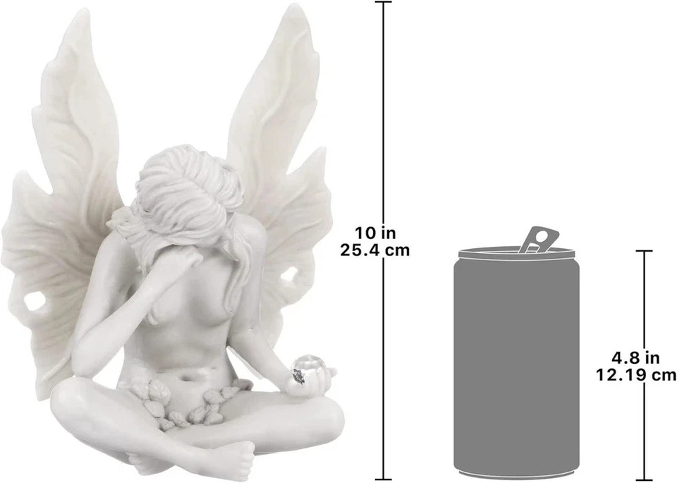 Estatuilla Estatua Mujer Hada Jardín Secreto Diseño Toscano Mirando, 7 pulgadas... Foto 2 de 4