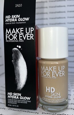 MAKE UP FOR EVER HD Skin Hydra Glow Hydrating Foundation ~ 1N10