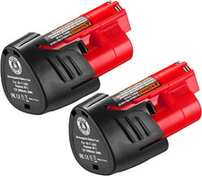 2 Packs 3.0Ah Replacement Battery Compatible with Milwaukee M 12 12V Battery 48-