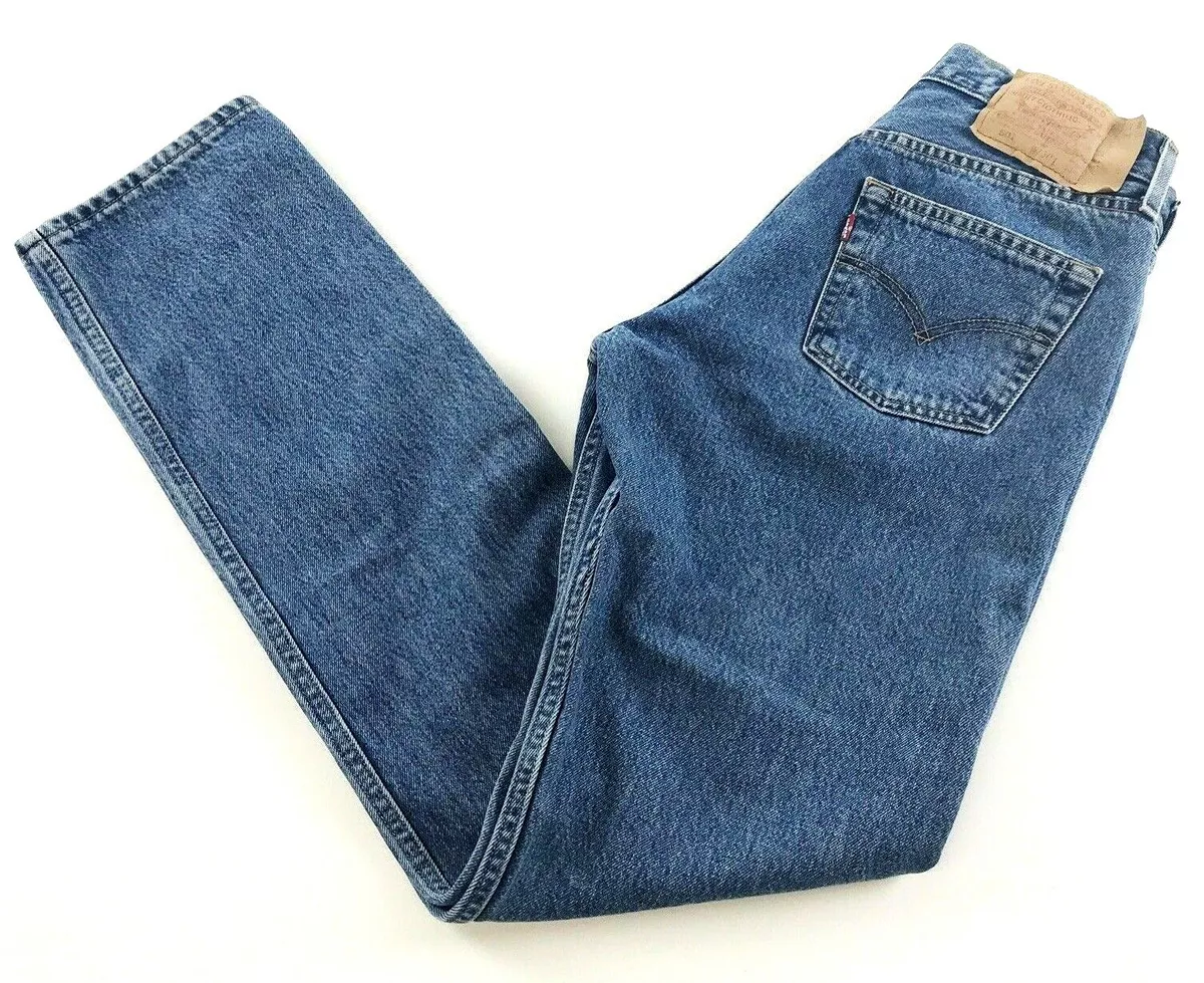 Levi's 501 Jeans Women's 28 x 33 (30 x 34 tag) 6501-0193 Vtg Button  Straight 90s