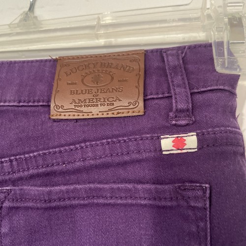 Lucky Brand Girl's Zoe Jegging Size 14 Stretch Jean Pant Purple Skinny - Picture 3 of 7