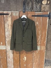 Jack Wills Blazer Jacket Wool Green Tweed Women's 34