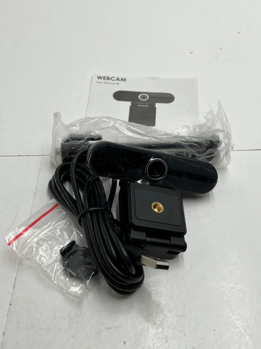 Webcam Black Pro Streaming Web Camera, W8A 8MP Webcam, DC