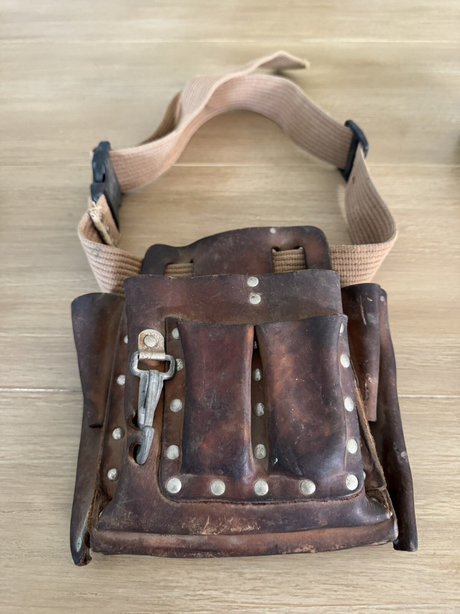 Klein Tools Tool Pouch 5165 Leather 10 Pocket Electrician's Made