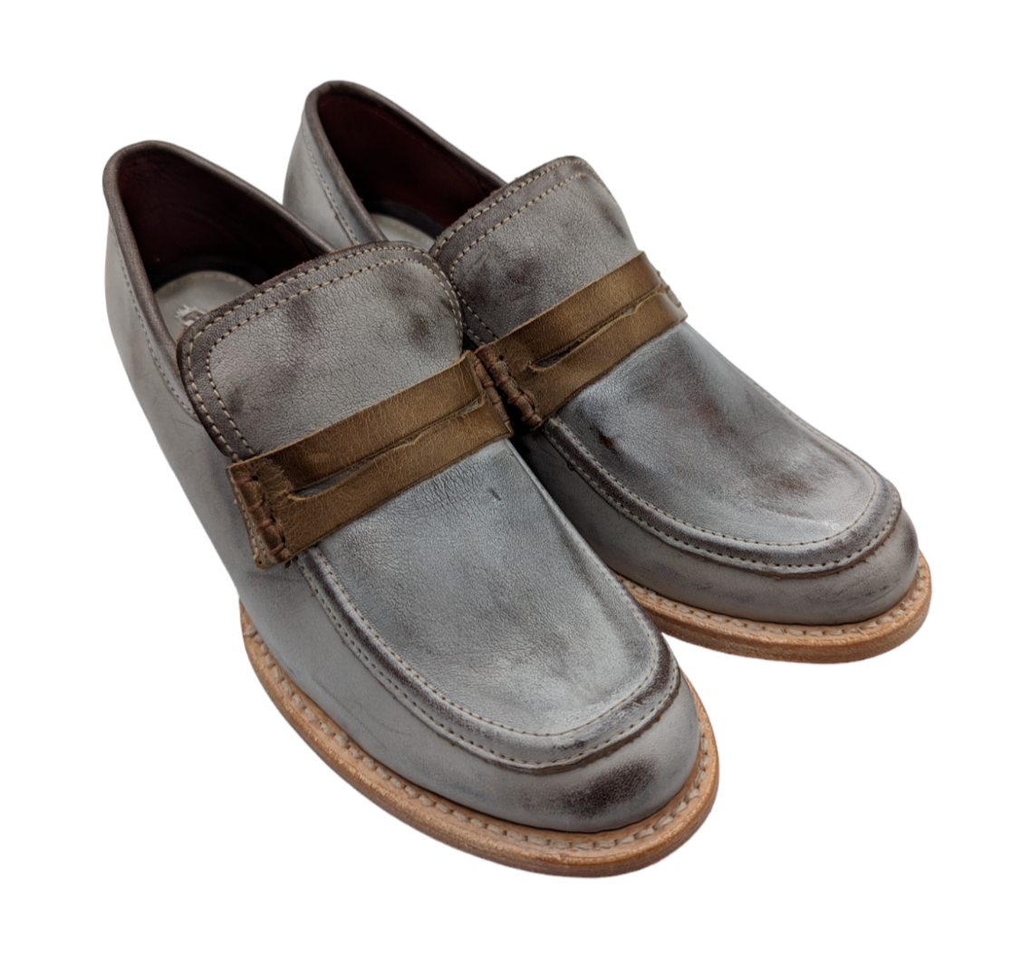 Free Bird by Steven Brown Leather Loafers NWB Freebird By Steven Chevelle Womens Heeled Loafers Snake  main image 2
