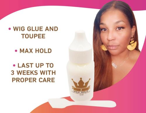 max hold waterproof adhesive wig glue lace front and toupee  - Photo 1 sur 6
