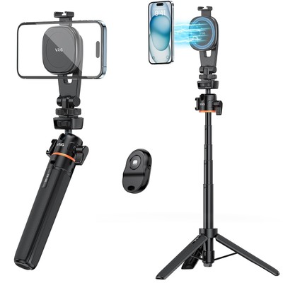 VRIG 21.6'' Magnetic Selfie Stick Tripod with Wireless Remote, Extendable Phon...