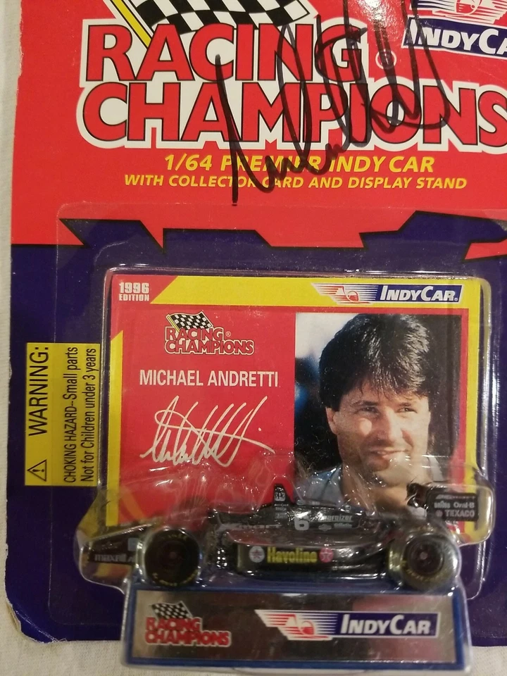 1996 Edition Racing champions indycar, Black #6 Micheal Andretti NEW AUTOGRAPHED - Image 4 of 4