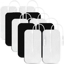 10PCS TENS Unit Replacement Pads 2x4, Reusable Electrodes for Muscle White