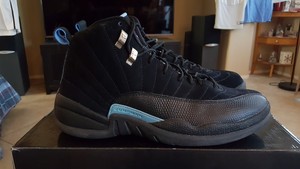 AIR JORDAN RETRO XII 12 BLACK UNIVERSITY BLUE NUBUCK 130690-018 SZ 11 carolina 884498884034 | eBay