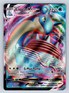 Pokemon Lapras VMAX Ultra Rare Sword & Shield Base 050/202 NM