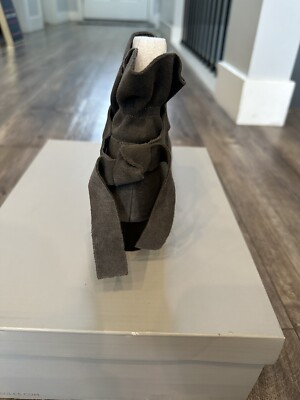 Aerosoles Women Slip On Ankle Booties Crosswalk Size US Grey Suede