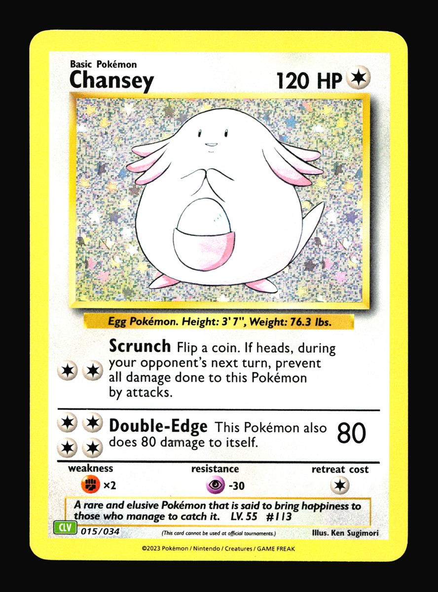 Chansey Trading Card Game Classic #015/034 Pokemon Card T2-281 | eBay