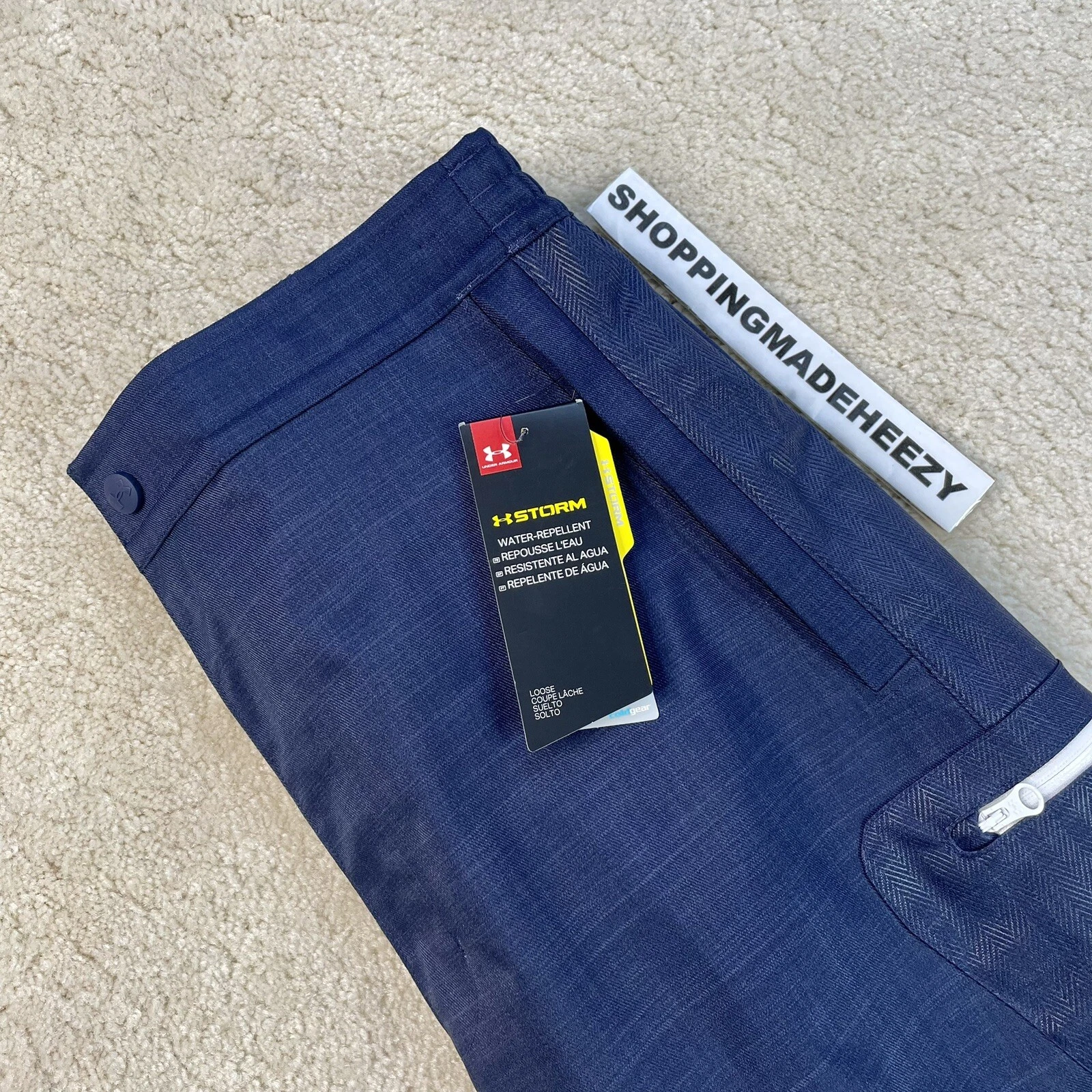 [S] UNDER ARMOUR UA TEAM ARMOURSTORM COLDGEAR Storm Snow Pants Navy Blue
