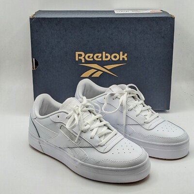 Reebok ''Club MEMT Bold'' Women's Leather Athletic Tennis Shoes (White)  - NEW