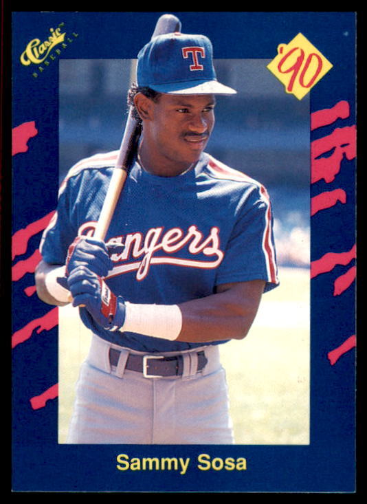 Sammy Sosa Texas Rangers 1990 Classic Games Baseball Rookie Card