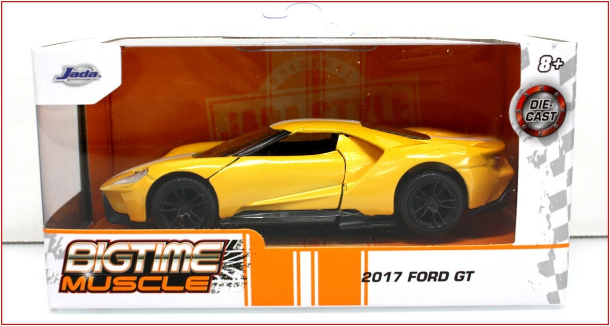 Jada 1:32 Big Time Muscle 2017 FORD GT Die-Cast Car - YELLOW 🌟NEW