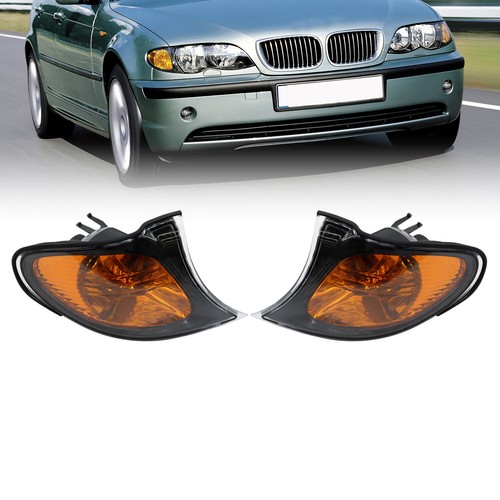 Pair Turn Signal Lights Corner Light LH+RH For 2002-2005 BMW E46 3-SERIES Sedan - Picture 2 of 9