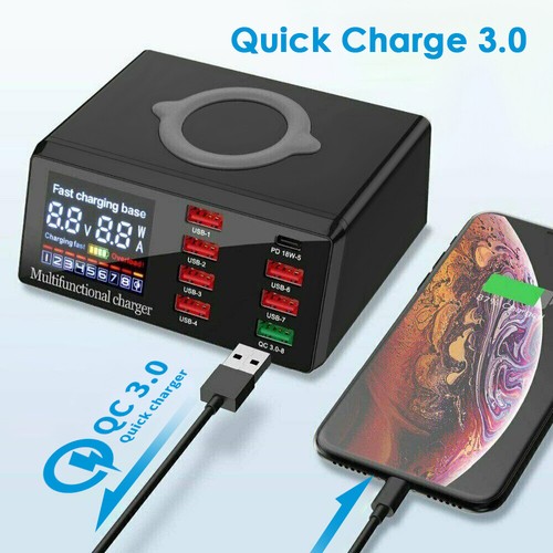 USB Charging Station with 8 Port Multifunction Wireless Charger Fast Charging AU - Picture 4 of 19