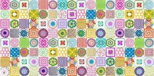 Moda VINTAGE SOUL 7432 11 Multi Rainbow Cheater Print CATHE HOLDEN Quilt Fabric