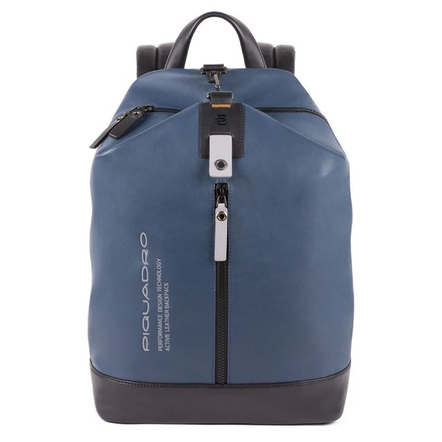 Piquadro DT Zaino in Pelle Uomo con Zip e Moschettone bicolore Blu |  Acquisti Online su eBay