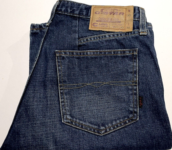 G Star Womens Size 30 Measured W28 x L30 Broads Ragged Blue Denim Flared Jeans