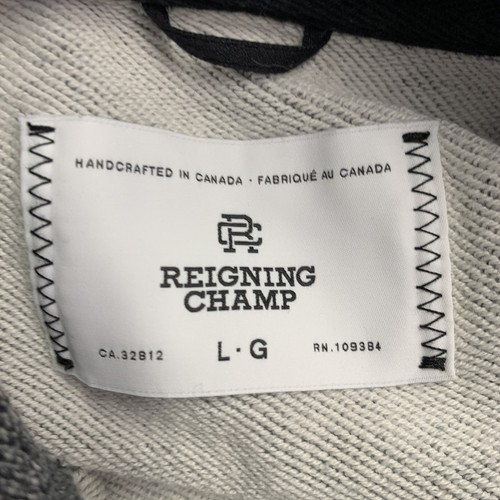 REIGNING CHAMP Größe L Grau Meliert Baumwolle Kapuzenpullover - Bild 4 von 5