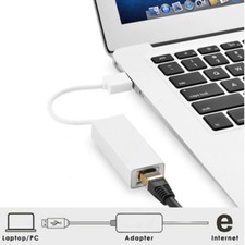 NOTEBOOK ADATTATORE USB 2.0 LAN INTERNET PC RETE ESTERNA CAVO FAST DRIVER gb