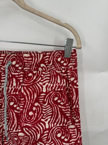 J. CREW 6'' Stretch Swim Trunk Red/ White Print Men S BB948 NEW Beach Resortwear - Picture 7 of 11