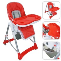 Baby High Chair Red High Chair With Table For Children From 6 Months To 3 Ye... Baby High Chair Red High Chair With Table For Children From 6 Months To 3 Ye...