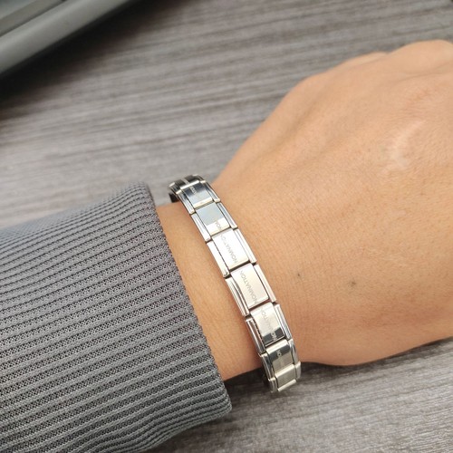 Nomination Engraved Classic Stainless Steel Starter Bracelet 18 Link Removable - Picture 9 of 10