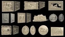 STL 3D Models # WILD ANIMALS № 4 # SET 10+1 for CNC Aspire Artcam 3D Printer