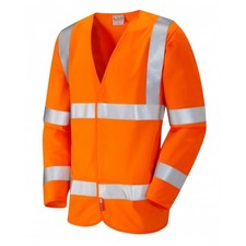 Leo Workwear Parkham Class 3 Lfs Orange Hi Vis Sleeved Waistcoat Pre