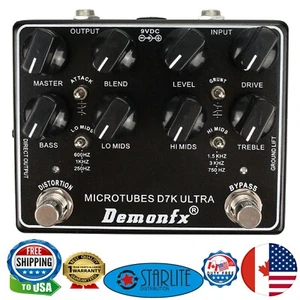Démonfx Microtube D7K "Bass" Préampli Basse Guitare Pedal Works Great on 6 Chaîne CA