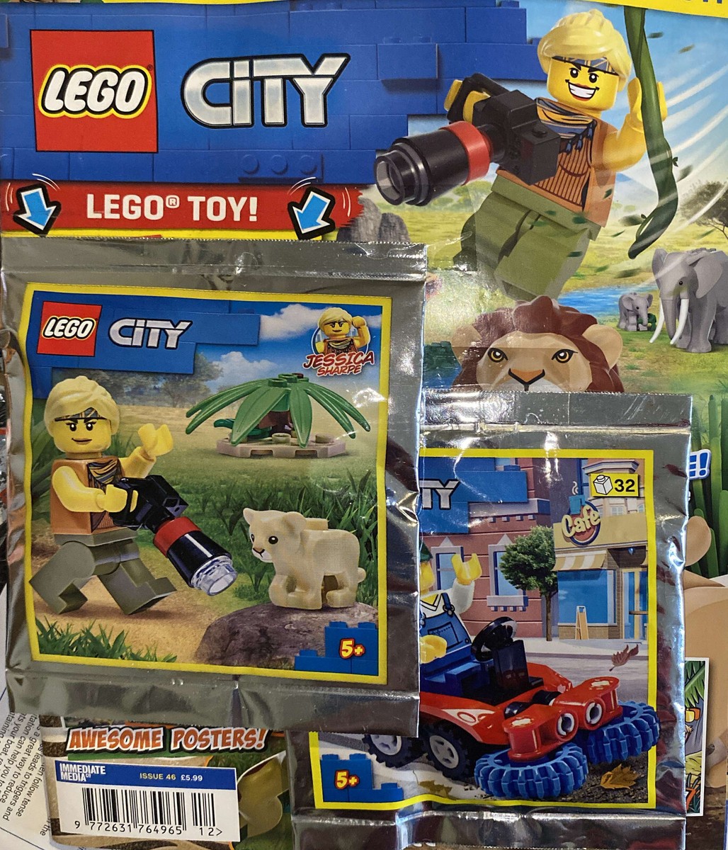 Lego City Jessica Sharpe and Lion Cub Magazine Issue 46 Wildlife