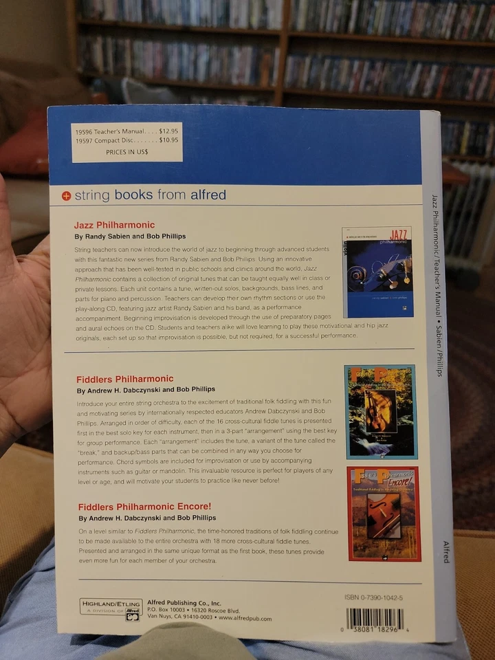 Jazz Philharmonic - Teacher's Manual, Randy Sabien & Bob Phillips (Pbk, 2000) - Image 2 of 2