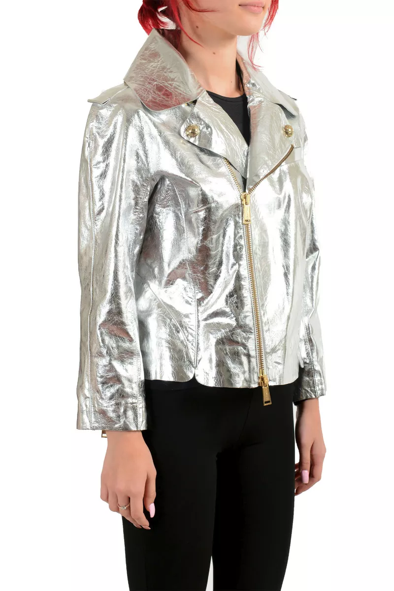 Dsquared leather cheap jacket womens