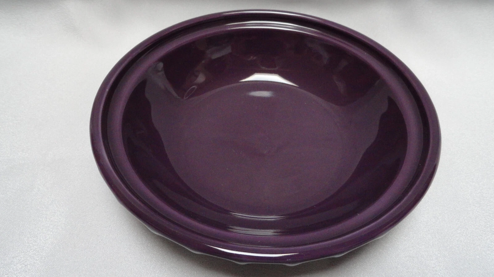 Longaberger Woven Traditions Pottery 6" Pie Plate Bowl Dish - Eggplant