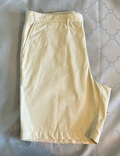 Club Room Cotton Mens Summer Shorts/Cream Classic Fit Khakis Chinos/S -42/XXL - 第 1/3 張圖片