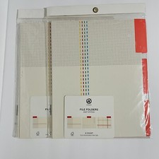 U Brands File Knit Folders Stitch 6 Count Fits 8.5  x11  Letter Sized Paper Lot 2