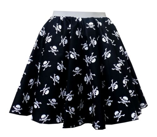 Pirate Skull skirt Bones Circle skirt with net underskirt Skater - 第 1/1 張圖片