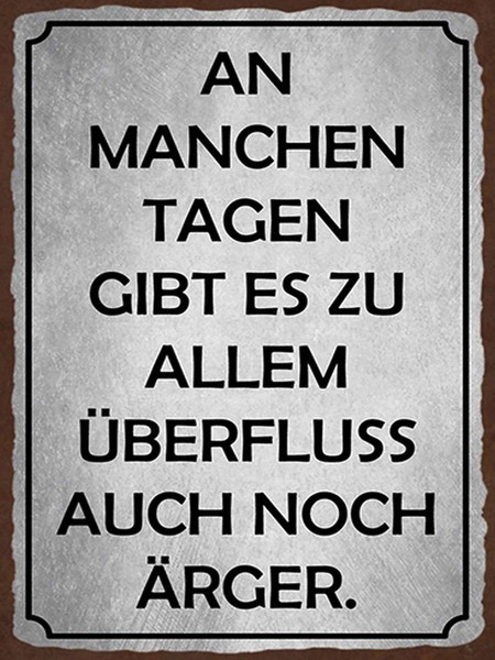 Holzschild 40X30 Cm An Manchen Tagen Gibt Es ÄRger Deko Geschenk Holz Schild-image