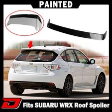 Fits 2011 Subaru Impreza Wrx Sti 3rd Rear Roof Add On Spoiler Lip Painted Black
