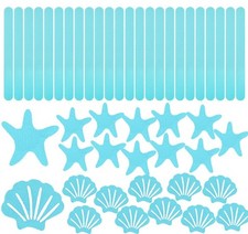 48PCS Bathtub Non Slip Stickers Set, Shell Starfish Shower Stickers Anti Slip...
