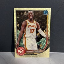 Marketplace image: Onyeka Okongwu 2025 Bowman Chrome Superfractor 1/1 Atlanta Hawks #BCV-167 Rare