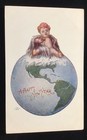 1906 ULLMAN MFG. CO. A HAPPY NEW YEAR POSTCARD, CHERUB W/ HOURGLASS, WORLD GLOBE — photo 3