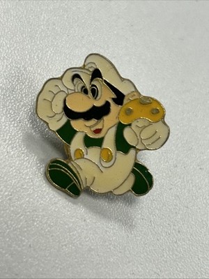 1992 Pilz Luigi Anstecknadel ca. 2,5cm Super Mario Bros Mushroom Nintendo Retro